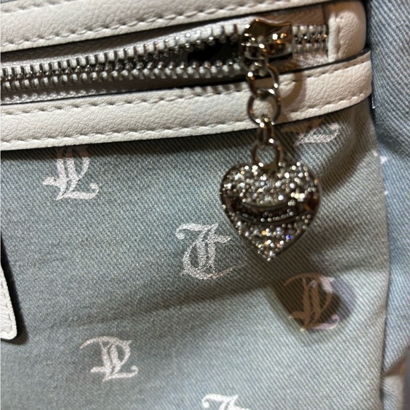 Juicy Couture Blue / White Backpack w/ White Coin Case main image 9